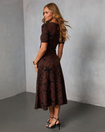 Rooted Season Paisley Midi Sweater Dress
