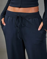 Luxe Routine Fleece Drawstring Wide Leg Sweatpants