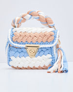 Blue Multi % Resort Only Braided Top Handle Bag-3