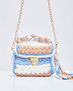 Blue Multi % Resort Only Braided Top Handle Bag-6
