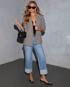 Highland Honey Houndstooth Blazer