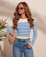 Madaline Striped Knit Top