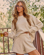 Warm Hearth Knit Drawstring Shorts