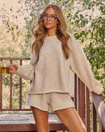 Warm Hearth Knit Drawstring Shorts