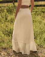 Boheme Dune Ruffle Trim Maxi Skirt