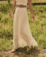 Boheme Dune Ruffle Trim Maxi Skirt