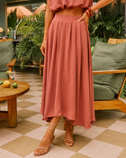 Opening Note Pleated Midi Skirt