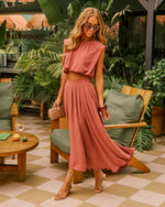 Opening Note Pleated Midi Skirt