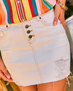Trevie Distressed Mini Skirt