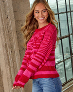 Jessiah Striped Abstract Sweater