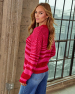 Jessiah Striped Abstract Sweater