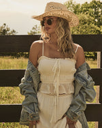 Boheme Dune Ruffle Trim Top