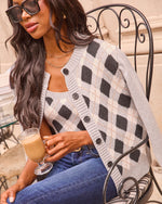 Cool Weather Knit Argyle Cardigan