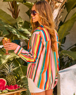 Sundazed Striped Button Down Top