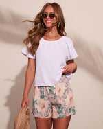 Kenzee Frayed Trim Gauze Top
