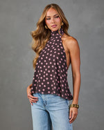 Evanie Polka Dot Halter Neck Top