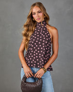 Evanie Polka Dot Halter Neck Top