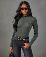Charming Muse Lace Mock Neck Top