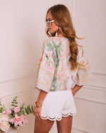 Timeless Petal Floral Kimono Sleeve Top