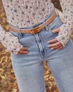 Tan % Just This Once Gold-tone Buckle Belt-1