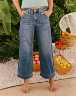 Decklan Super Stretch High Rise Wide Leg Jeans