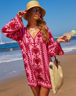 Sunset Riviera Abstract Mini Shift Dress