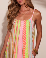 Darling Glow Striped Abstract Maxi Dress