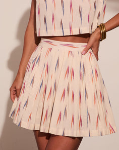 Terra Sol Abstract Cotton Mini Skirt