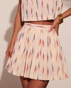 Terra Sol Abstract Cotton Mini Skirt