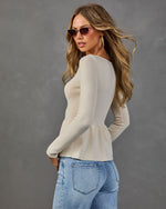 Mckenna Knit Peplum Sweater