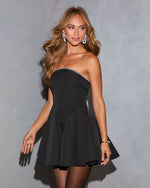 Black % Focus On Me Embellished Strapless Mini Dress-3