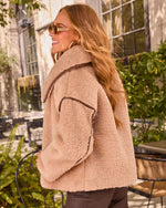Softly Autumn Faux Fur Vegan Leather Trim Jacket