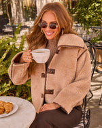 Softly Autumn Faux Fur Vegan Leather Trim Jacket