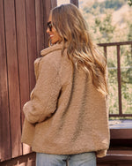 Yulissa Double Breasted Moto Teddy Jacket