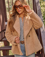 Yulissa Double Breasted Moto Teddy Jacket