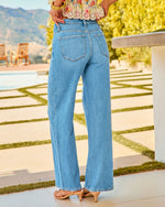 Selia Stretch High Rise Straight Leg Jeans