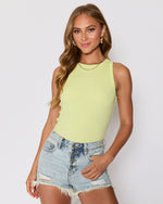 Keylime % Jocey Ribbed Tank-1