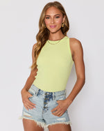 Keylime % Jocey Ribbed Tank-5