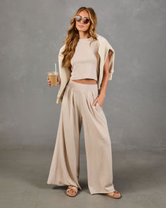 Casual Theory Pleated Mid Rise Pants