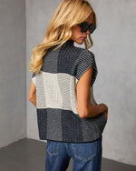 Eliska Contrast Knit Crochet Top