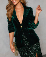 Winter Orchard Velvet Blazer