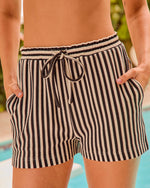 Cabana Core Striped Drawstring Waist Shorts