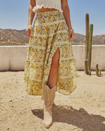 Worth Knowing Tiered Floral Maxi Skirt