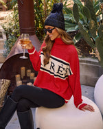 Apres Summit Turtleneck Graphic Knit Sweater
