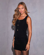 Moonlight Whisper Buttoned Velvet Vest