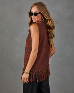 Maple Mingle Knit Fringe Hem Top