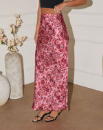 Between Dusk Satin Paisley Maxi Skirt