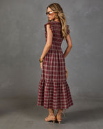 Fleur Darling Plaid Midi Dress