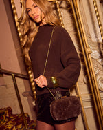 Zeldia Faux Fur Box Clutch