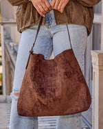 Linden Embossed Faux Suede Shoulder Bag